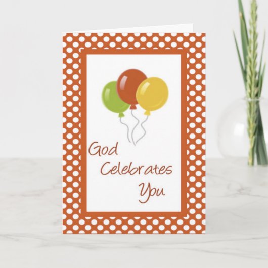 キリスト教の誕生日の挨拶 カード (正面)