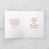 キリスト教の誕生日の挨拶 カード (内部)