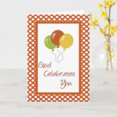 キリスト教の誕生日の挨拶 カード (黄色い花)