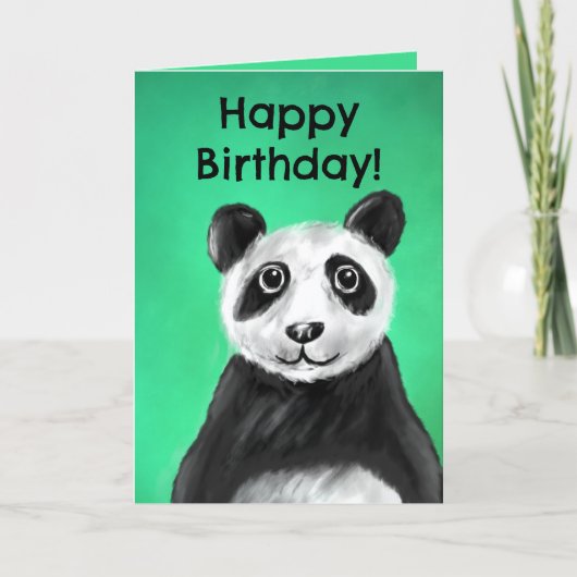 キリスト教の誕生日カード (パンダ) カード (正面)