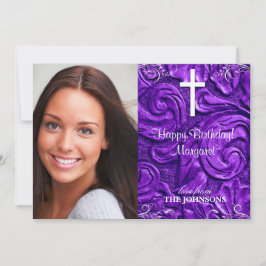 キリスト教の誕生日パーティーの写真 私はすべてのことができます 招待状