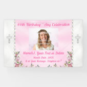 キリスト教の誕生日旗、牧師の妻の誕生日。 横断幕 (横)