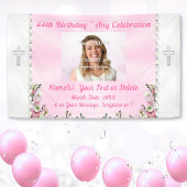 キリスト教の誕生日旗、牧師の妻の誕生日。 横断幕