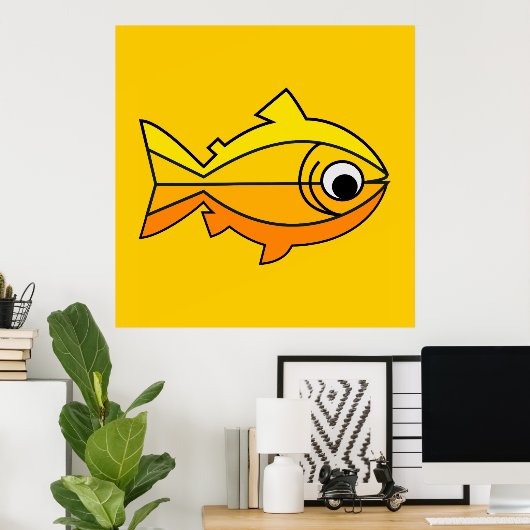 キリスト教の象徴としての魚 ポスター (ホームオフィス)