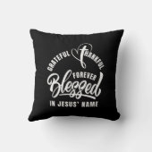 キリスト教の賛美名前に感謝する クッション (裏面)