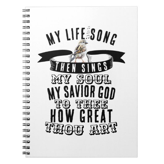 キリスト教の賛美素晴らしを歌う鳥 ノートブック (正面)
