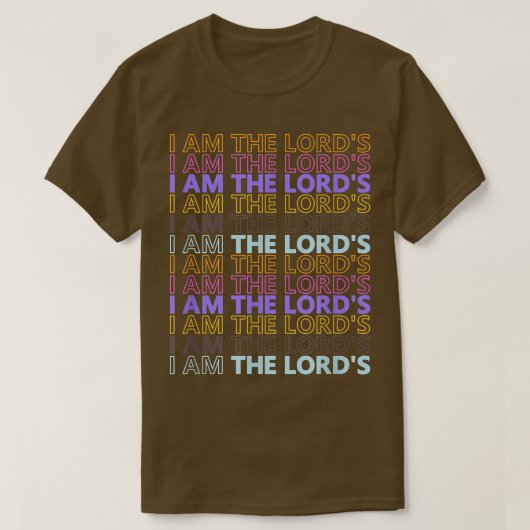 キリスト教の贈り物、私は主、おもしろいカラフルイエス Tシャツ (デザイン正面)