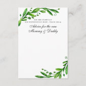 キリスト教の赤ちゃんシャワー | アドバイスforママ&ダディ アドバイスカード (正面)