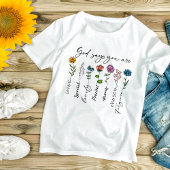 キリスト教の野生の感動的花 Tシャツ