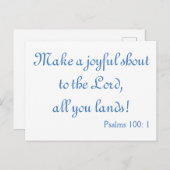 キリスト教の霊感が喜びの叫びを上げる ポストカード (正面/裏面)