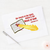 キリスト教の霊的賜物の剣 長方形シール (封筒)