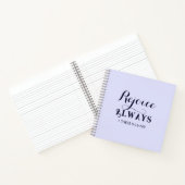 キリスト教の青の聖書聖句に喜ぶ ノートブック (内部)