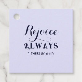 キリスト教の青の聖書聖句に喜ぶ フェイバータグ