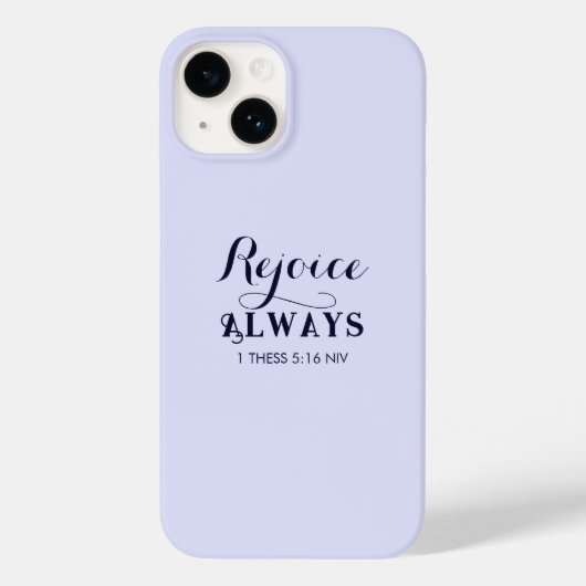 キリスト教の青の聖書聖句に喜ぶ Case-Mate iPhoneケース (裏面)