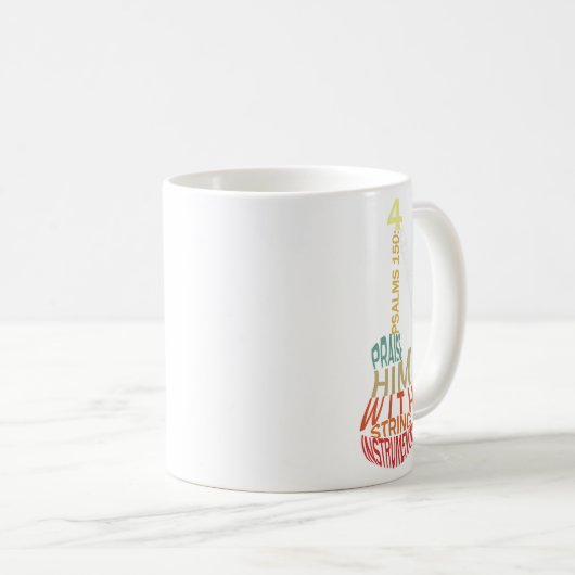 キリスト教の音楽シ男性へャツBを賞賛遊 コーヒーマグカップ (正面右)