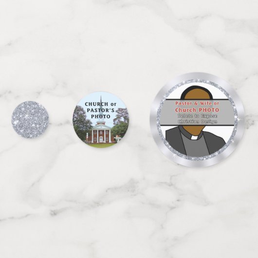 キリスト教の食卓の装飾、教会または牧師 コンフェッティ (正面)