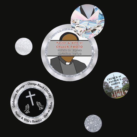 キリスト教の食卓の装飾、教会または牧師 コンフェッティ