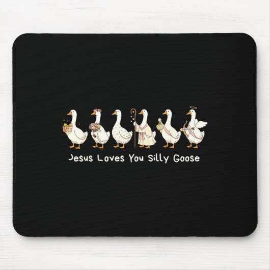 キリスト教の馬鹿なダック イエスはあなたを愛している キリスト教の信仰 マウスパッド (正面)