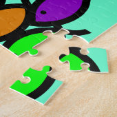 キリスト教の魚の記号-虹の学校- ジグソーパズル (側面)