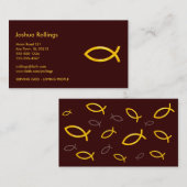 キリスト教の魚感動的な| 名刺 (正面/裏面)