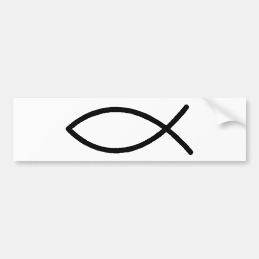 キリスト教の魚 バンパーステッカー (正面)