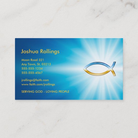 キリスト教の魚 名刺 (裏面)