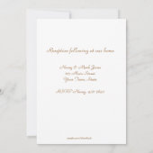 キリスト教の鳩、緑の招待状 招待状 (裏面)