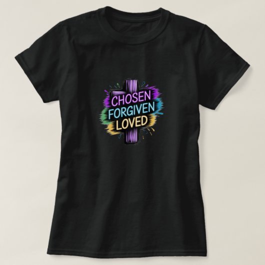 キリスト教のTシャツで選ばれた許しを得た Tシャツ (デザイン正面)