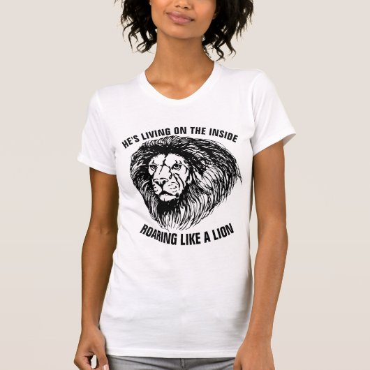 キリスト教のTシャツで、ライオンのTシャツのように轟音 Tシャツ (正面)