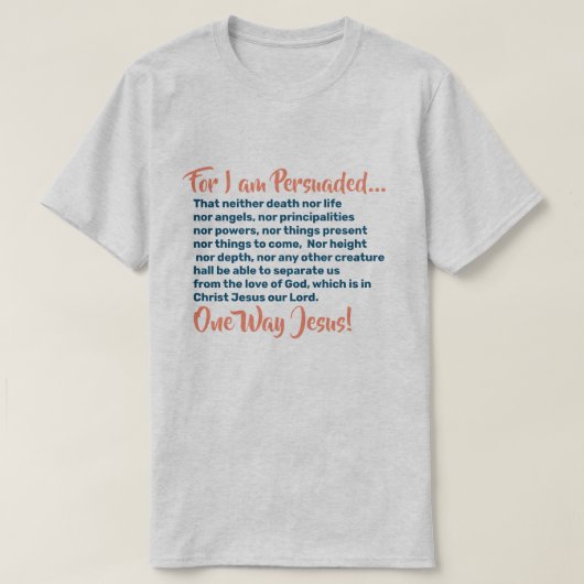 キリスト教のTシャツ保は神の愛に対しては何も不可能 Tシャツ (デザイン正面)