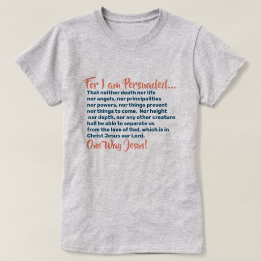 キリスト教のTシャツ保は神の愛に対しては何も不可能 Tシャツ (デザイン正面)