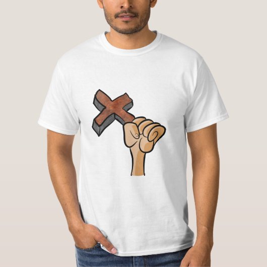 キリスト教のTシャツ。 十字 Tシャツ (正面)