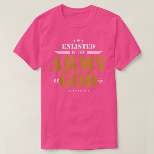 キリスト教のTシャツ、神の軍に入隊 Tシャツ (デザイン正面)