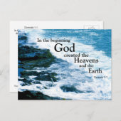 キリスト教はがき,神が造られた,海,宗教 ポストカード (正面/裏面)
