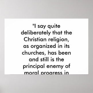 キリスト教は進歩の敵だ ポスター