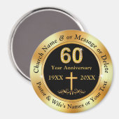 キリスト教または60th教会の記念日、好意 マグネット (正面/裏面)