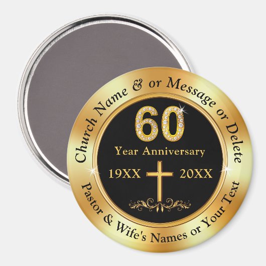 キリスト教または60th教会の記念日、好意 マグネット (正面/裏面)