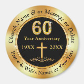 キリスト教または60th教会の記念日、好意 マグネット (正面)