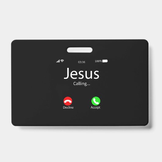 キリスト教を呼んでいるイエス バッジ (正面)
