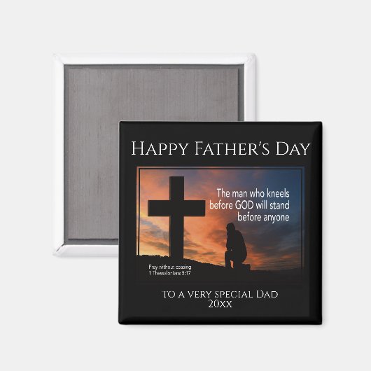 キリスト教を絶え祈ずの父の日 マグネット (正面/裏面)