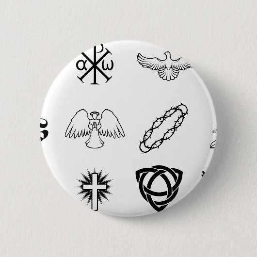 キリスト教アイコンのセット 缶バッジ (正面)