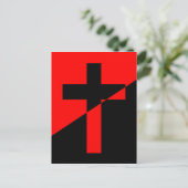 キリスト教アナキスト無政府主義キリスト教旗 ポストカード (スタンド正面)