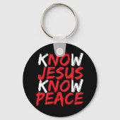 キリスト教イエスバイブル聖句聖なる書物、 経典知るイエスK キーホルダー (正面)