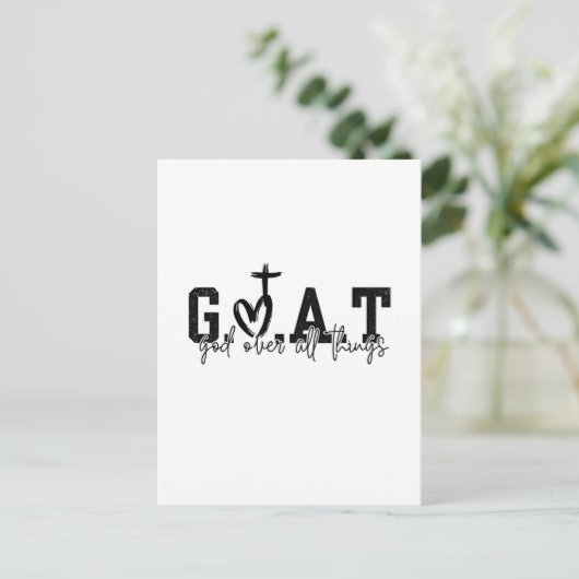 キリスト教イエス様すべての事に関する神 案内ポストカード (スタンド正面)