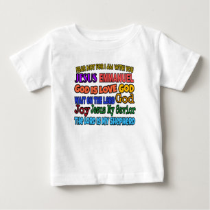 キリスト教イエス·ゴッド·グラフィティ·プリント。キリスト教徒 ベビーTシャツ