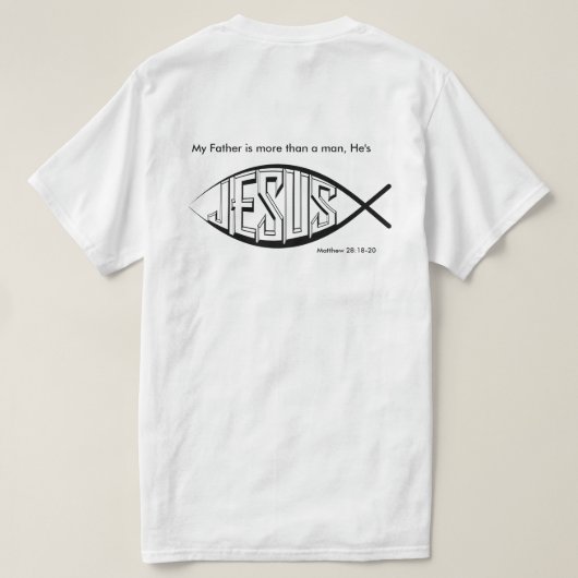 キリスト教イエスTシャツ Tシャツ (デザイン裏面)