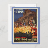 キリスト教イタリアン復活祭のトラパニを旅行 シーズンポストカード (正面/裏面)