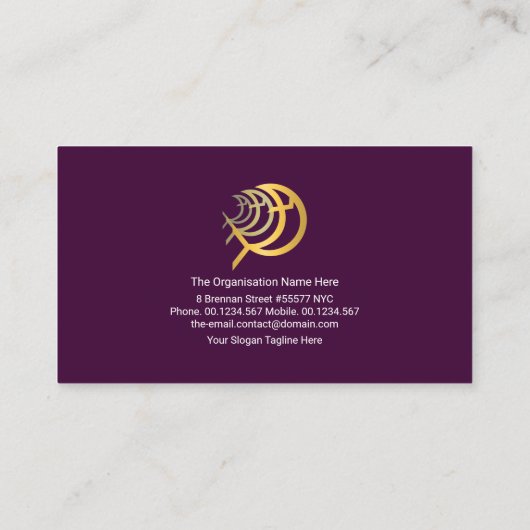 キリスト教イチサスフィッ王室のシュパープルウォーターズ牧師 名刺 (裏面)