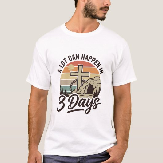 キリスト教イースター3日復活祭クロスキャベニューTシャツD Tシャツ (正面)