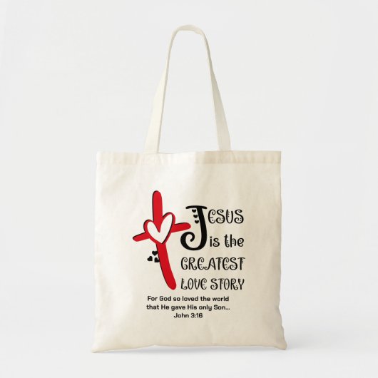 キリスト教イースター JESUS GREATEST LOVE STORY トートバッグ (正面)